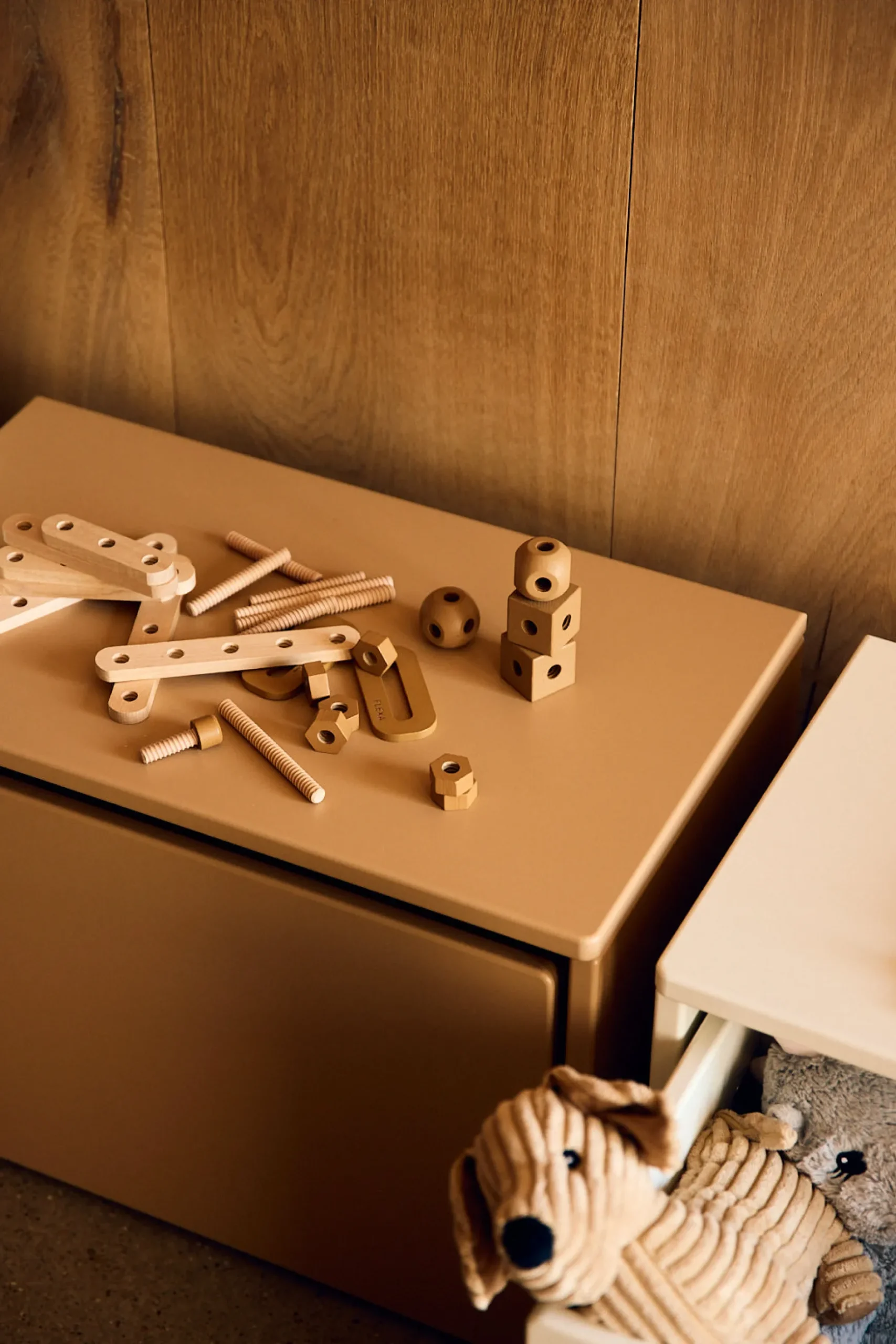 DOTS Opbevaringsbænk, MDF, Cream