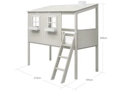 Halvhøj seng med hus